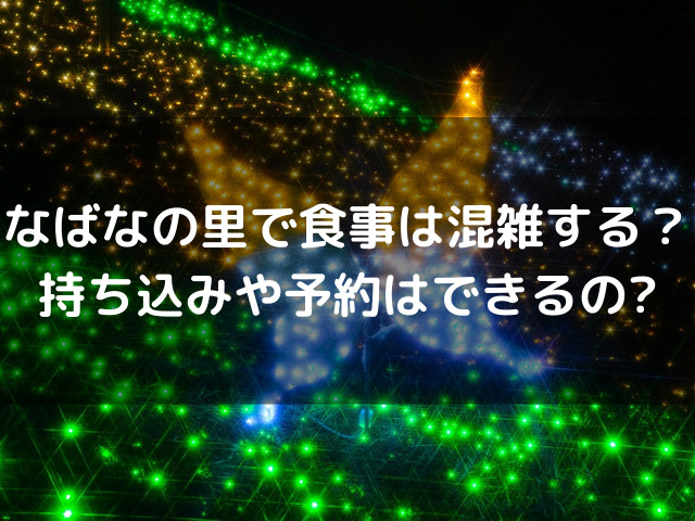 なばなの里での食事は混雑する 持ち込みや予約はできるのか紹介 生活お役立ち情報シェアブログ
